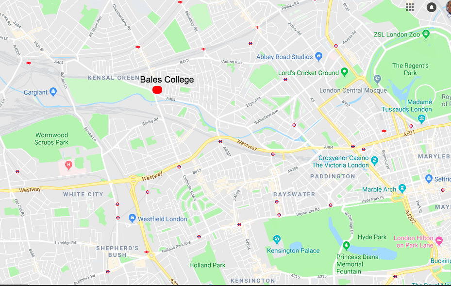independent sixth form Bales College A levels location London